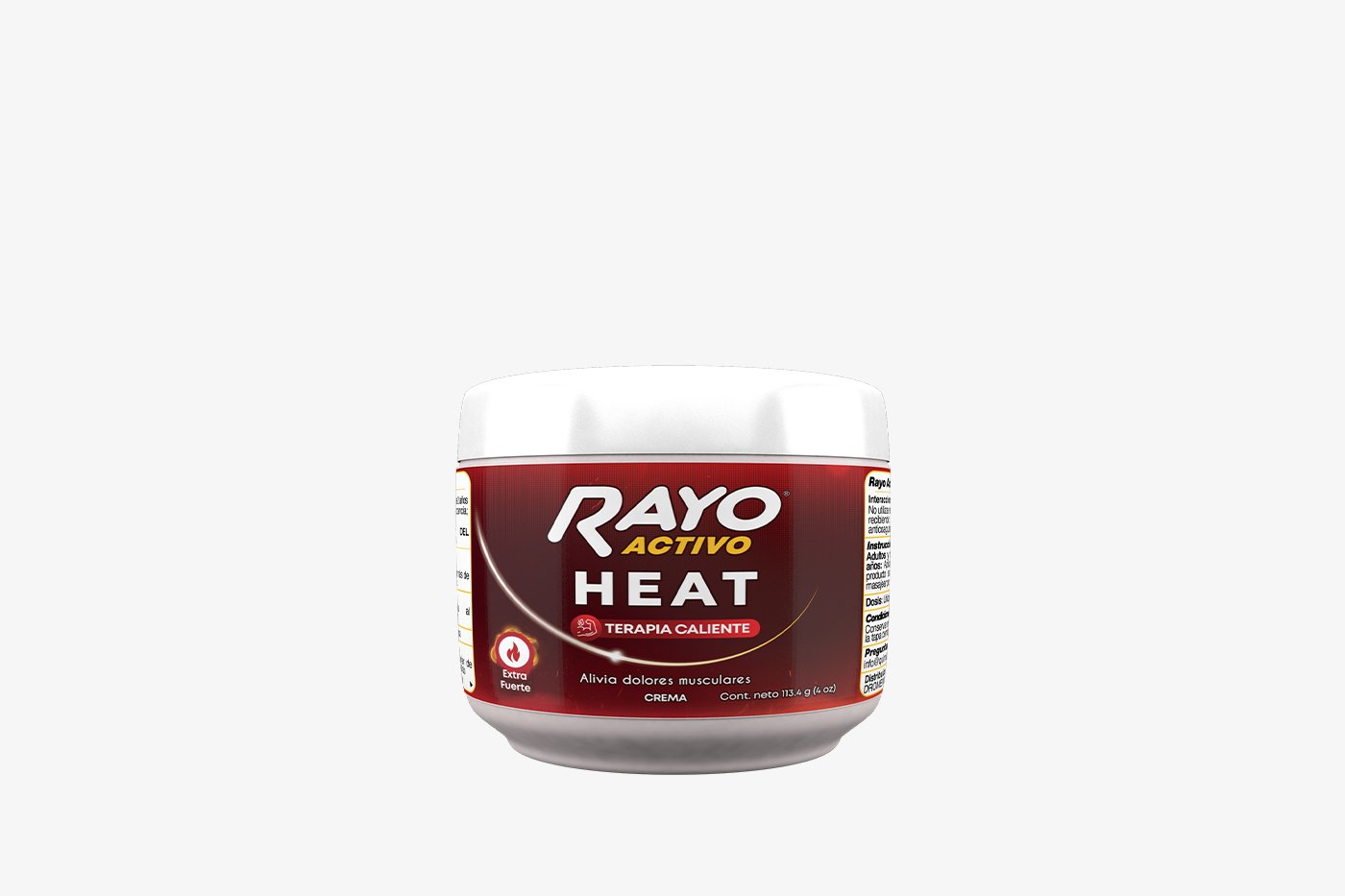Rayo Activo Heat Tarro 113.4 G - Gel caliente para alivio muscular