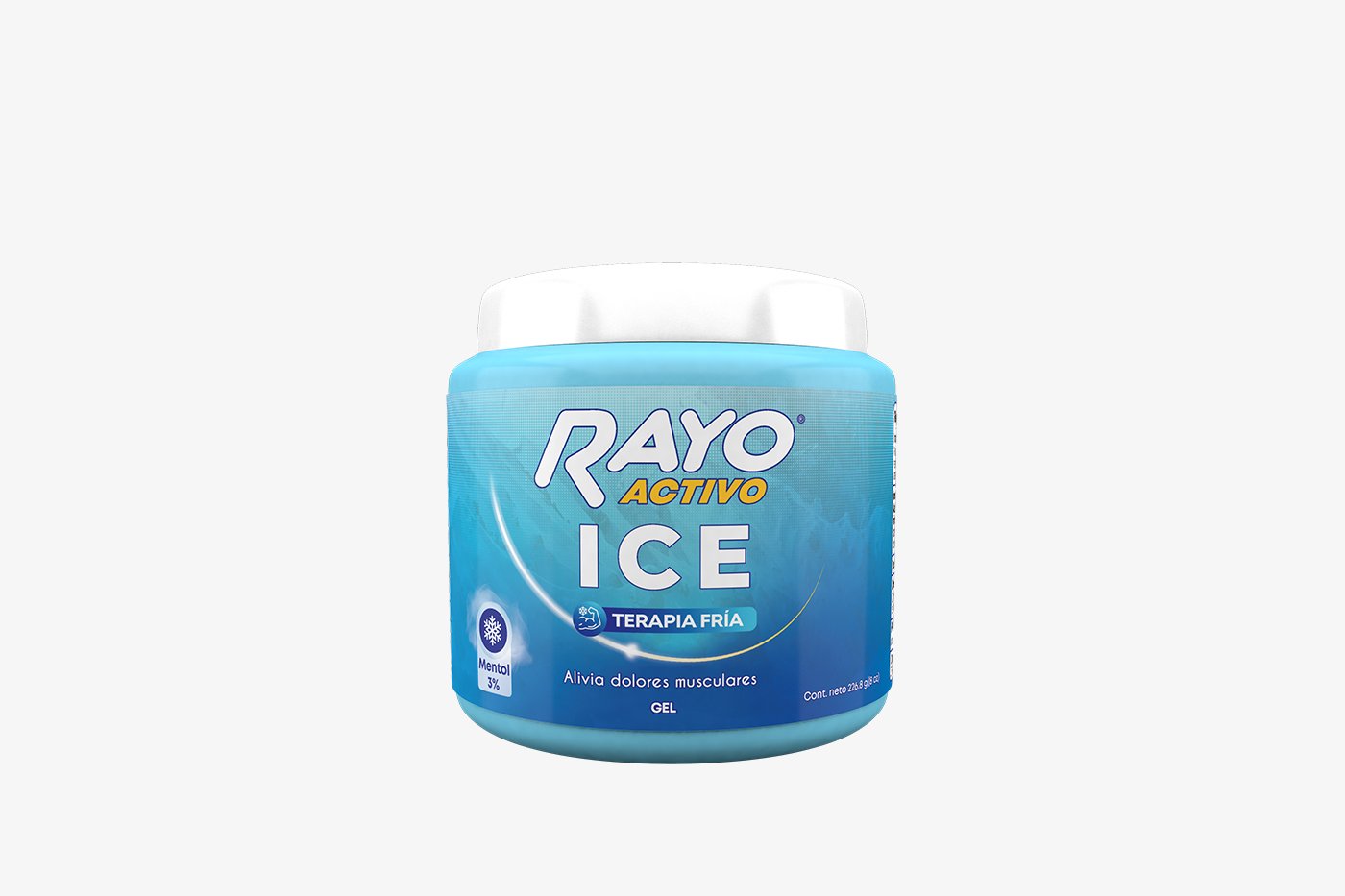 Rayo Activo Ice Tarro 226.8 Gramos - Máxima frescura y alivio muscular
